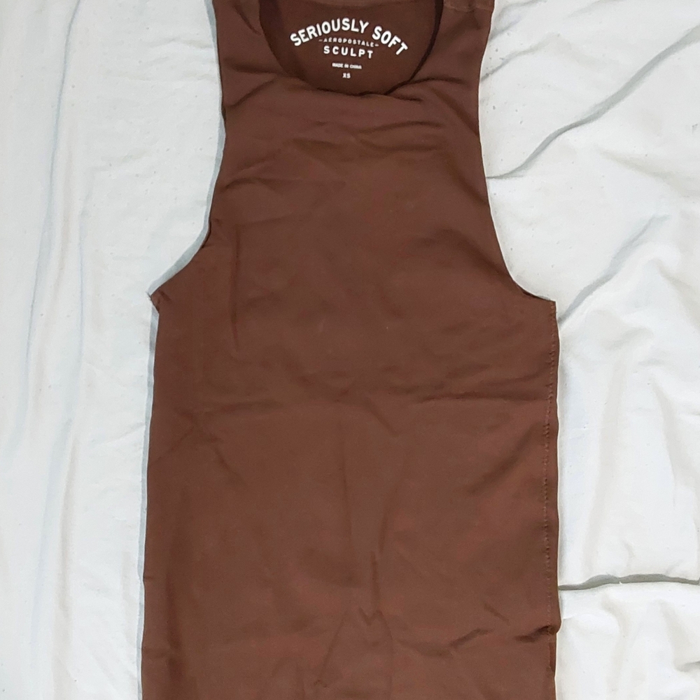 Aeropostale Chocolate Brown Sculpt Top
